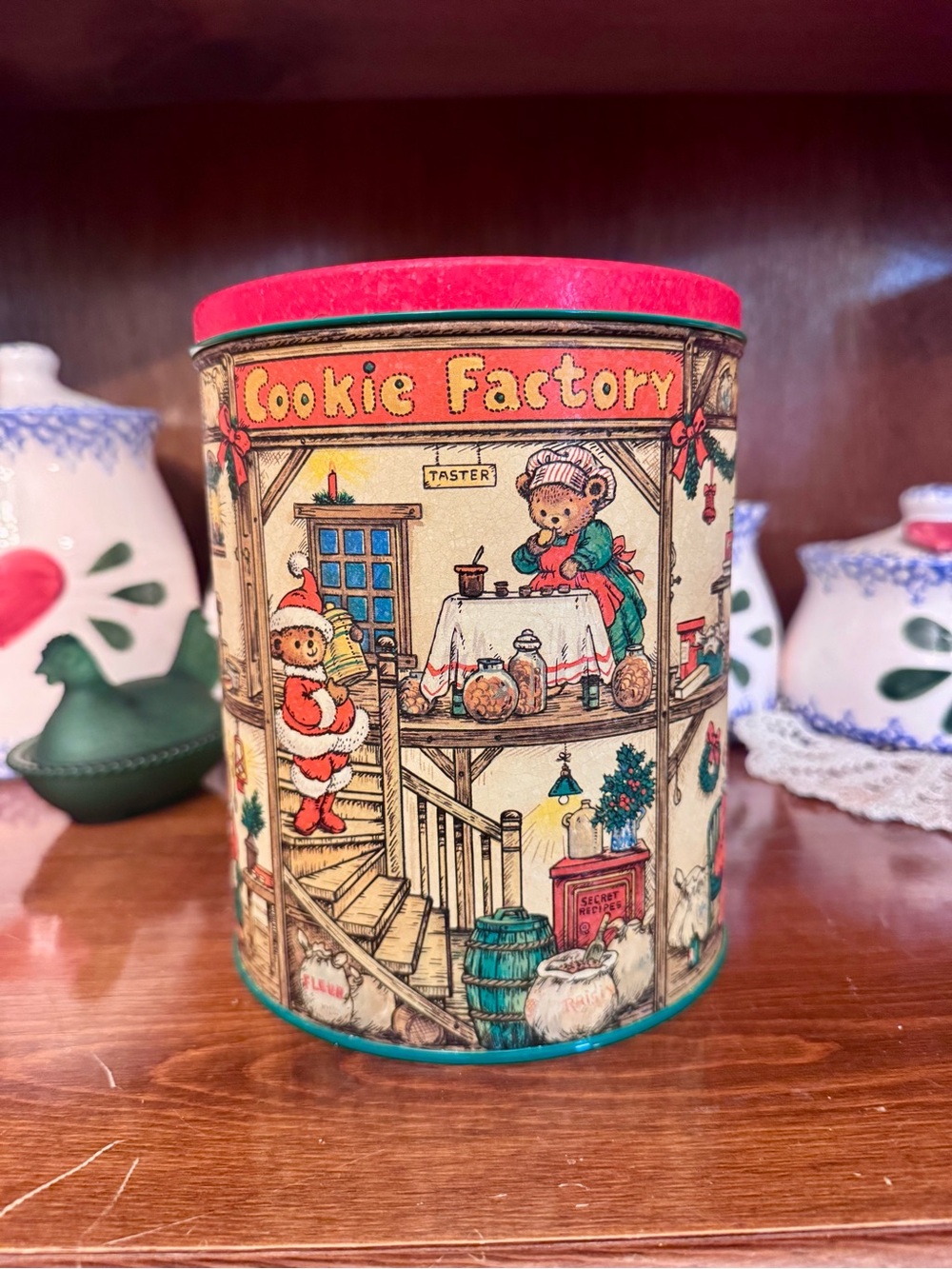 Vintage 1980’s Cookie Factory Holiday Tin
